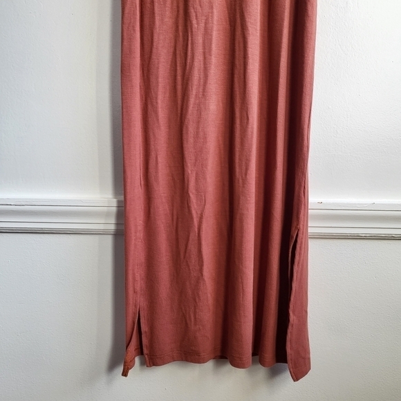 New WeWoreWhat Ribbed Knit Slip Bodycon Midi Dress In Clay NWT Size Medium - Picture 9 of 14